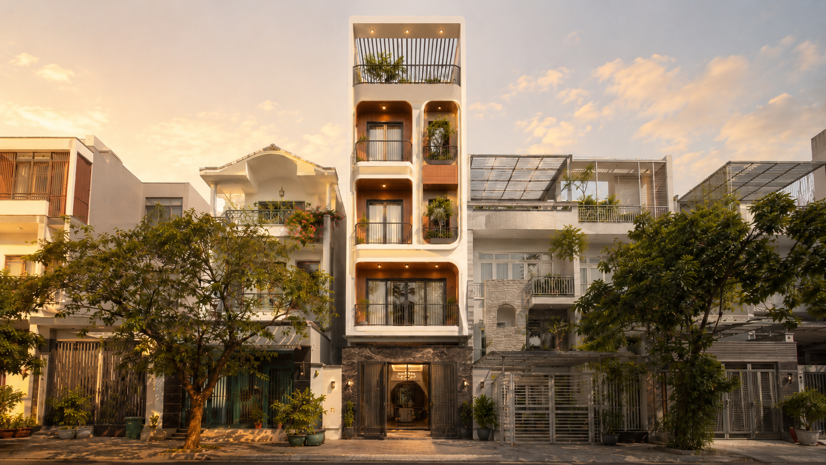 Modern architecture in daylight